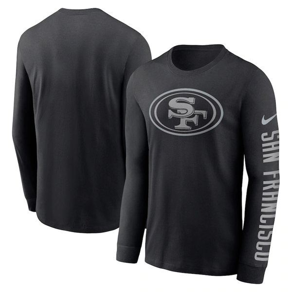 Men's San Francisco 49ers Black Long Sleeve T-Shirt
